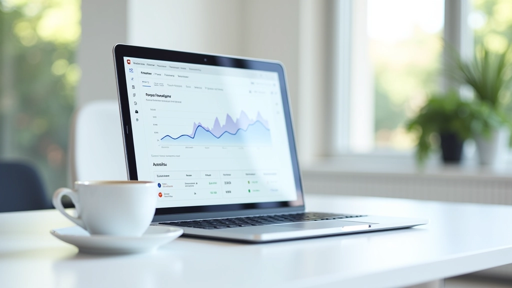 Laptop toont analytics dashboard met bereik impressies en engagement statistieken