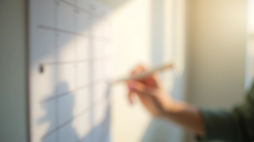 Kalender op muur met aanwijzingen voor beste post tijden